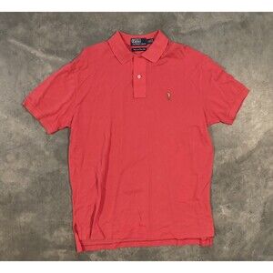Polo Ralph Lauren Polo Shirt Dark Coral Pima Cotton Short Sleeve Men’s Large